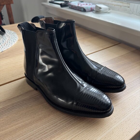 Grenson Women's black patent leather chelsea boots - Picture 8 of 9